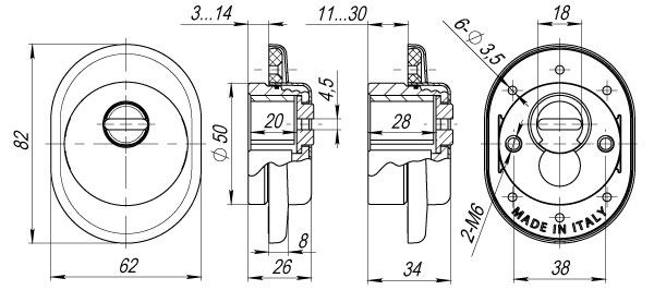 25 мм) ET/ATC-Protector 1-25AB-77 Бронза box