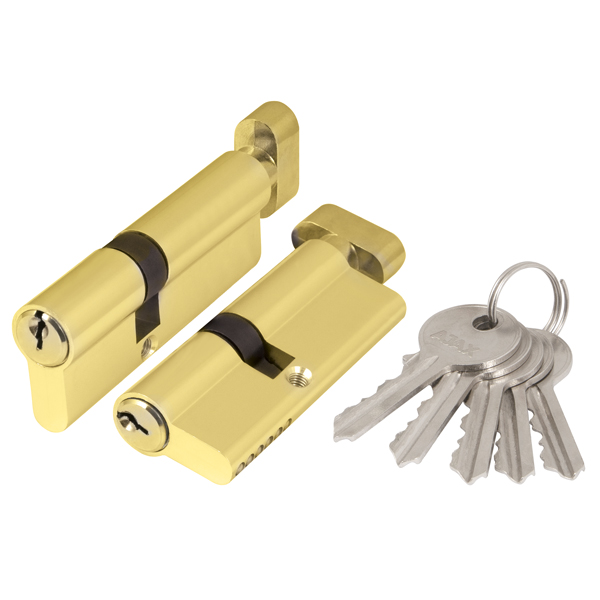 Цилиндровый Ajax (Аякс) механизм (AX102/60) AX1002Knob60 (25+10+25) PB латунь с вертушкой https://www.tlock.ru/photo_bank/39841_01.jpg